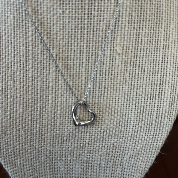 TIFFANY & CO. Elsa Peretti Open Heart Necklace Pendant Sterling Silver 925 - Picture 4 of 13